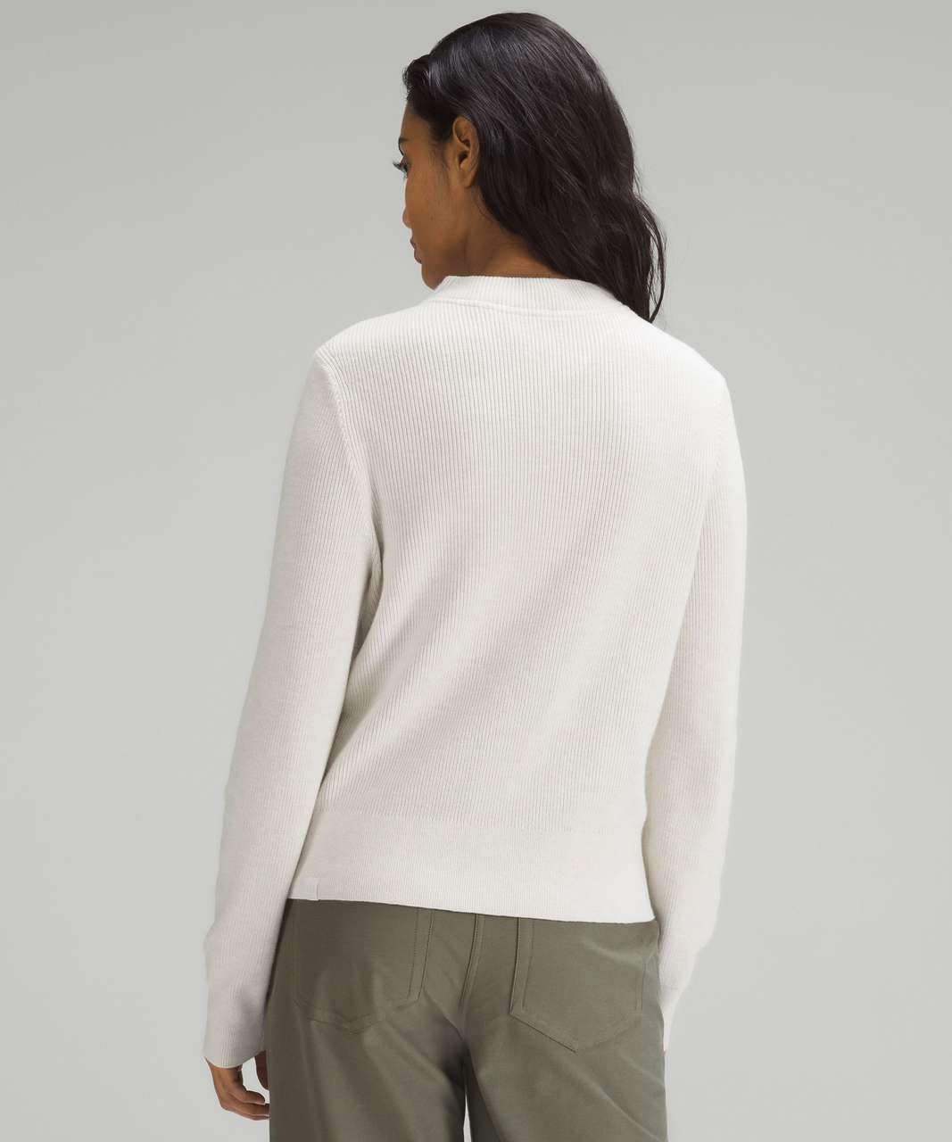 Lululemon Cotton-Blend Mock-Neck Sweater - Heathered Bone