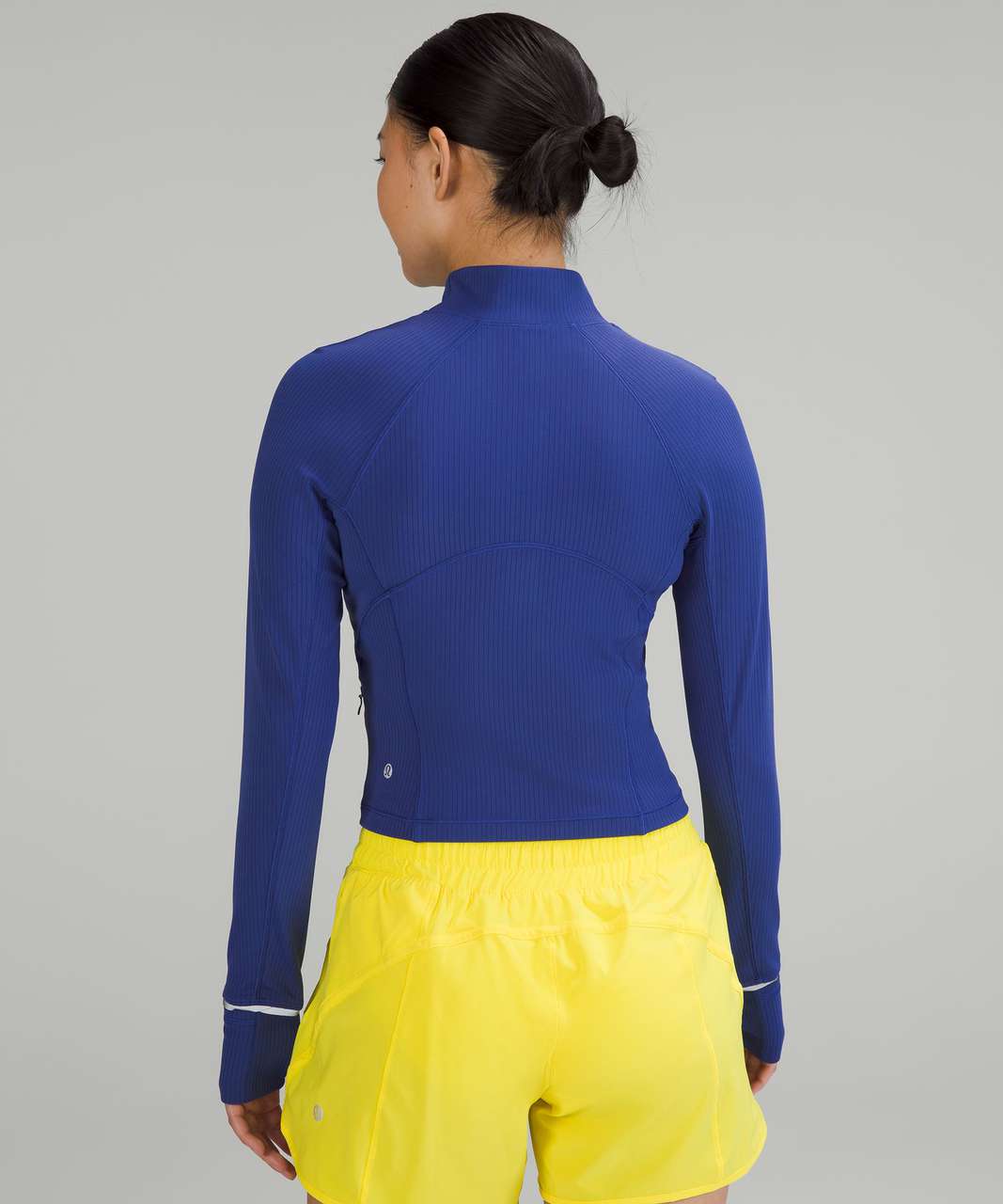 LULULEMON ITS RULU Run Cropped Half Zip Ribbed Size 12 £85.18 - PicClick UK