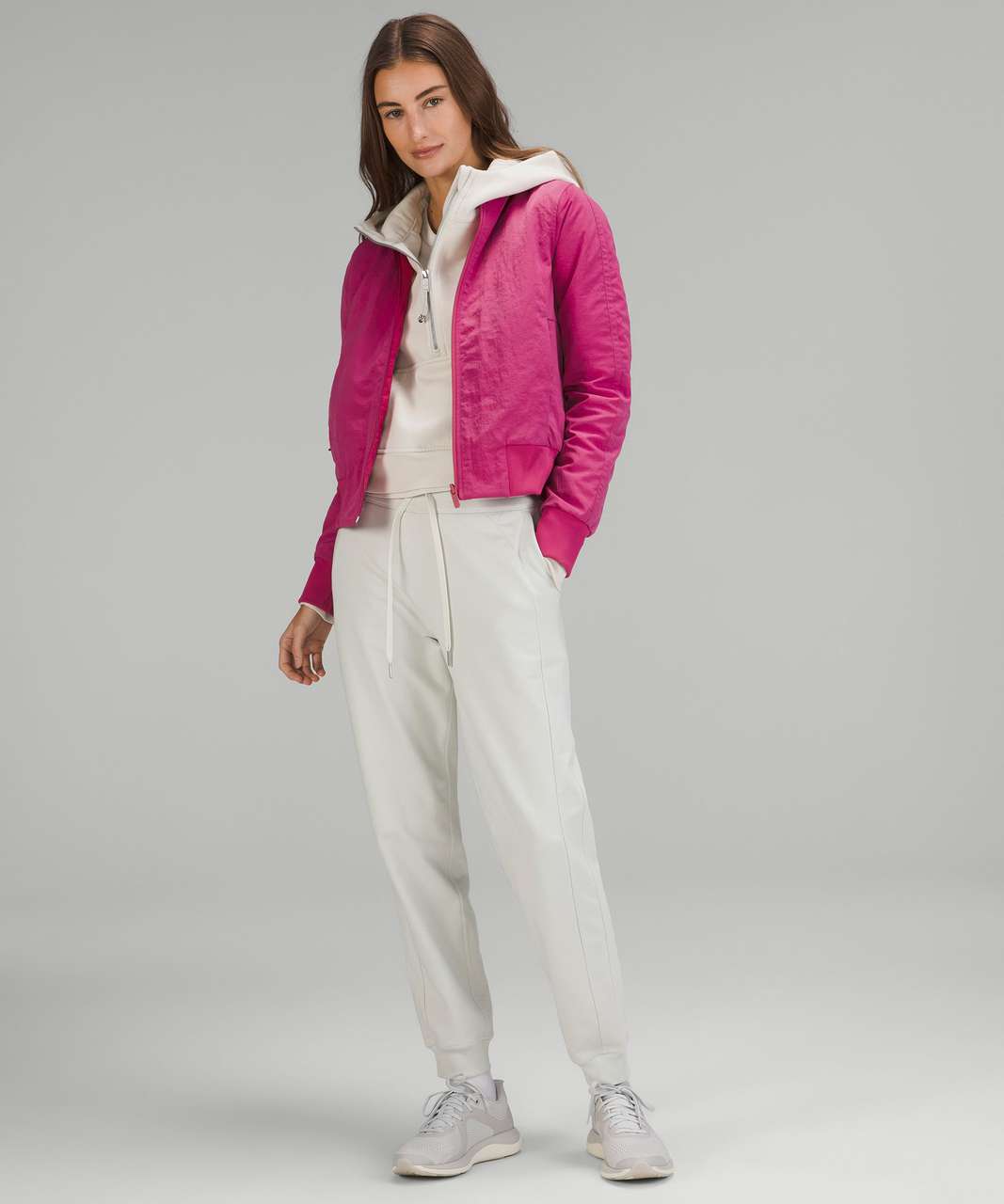 Lululemon Non-Stop Bomber *Reversible Pink Mist Size 8