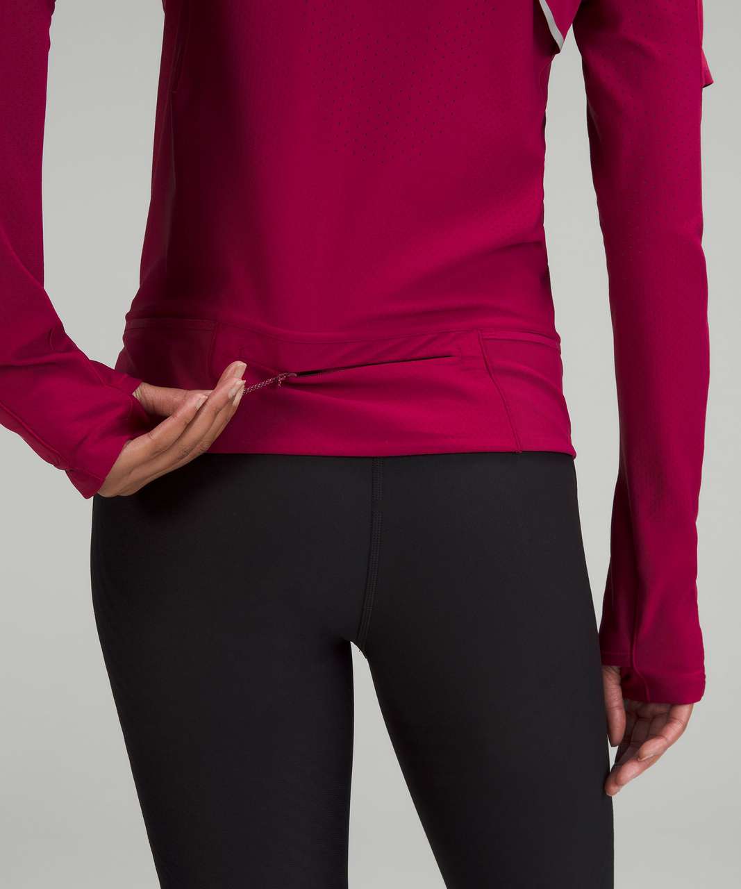 Lululemon SenseKnit Composite Running Jacket - Pomegranate