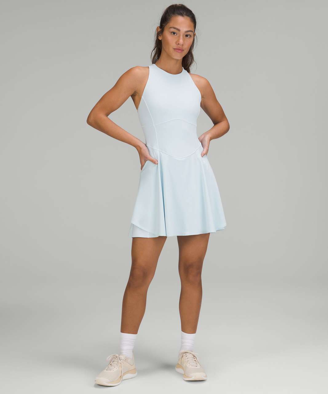 Lululemon Court Crush Tennis Dress - Powder Blue / White