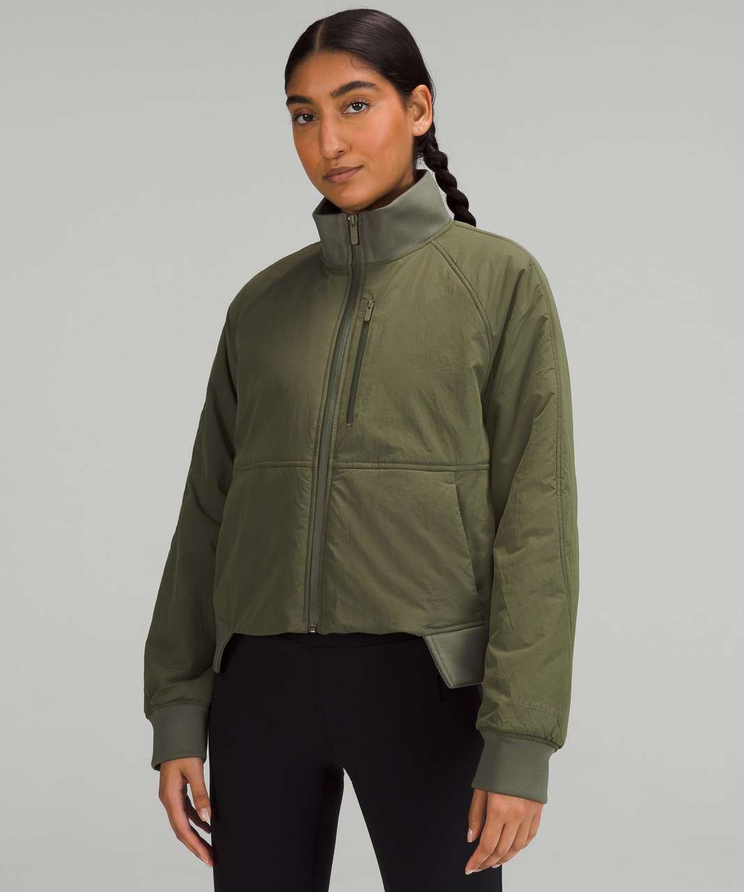 Lululemon Short Insulated Bomber Jacket - Medium Olive