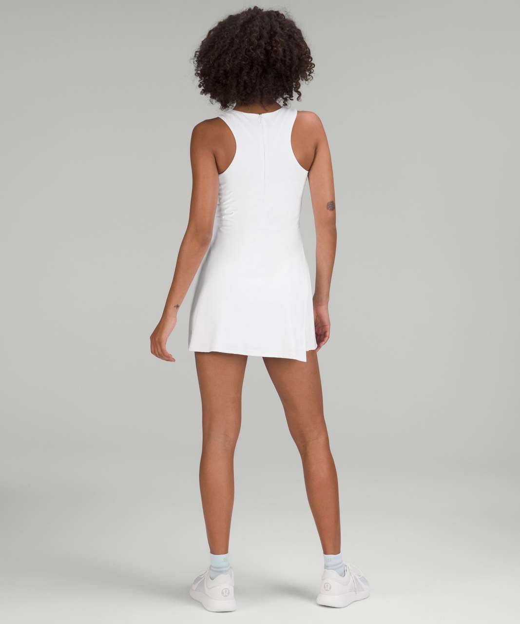 Lululemon Nulux Asymmetrical Tennis Dress - White - lulu fanatics