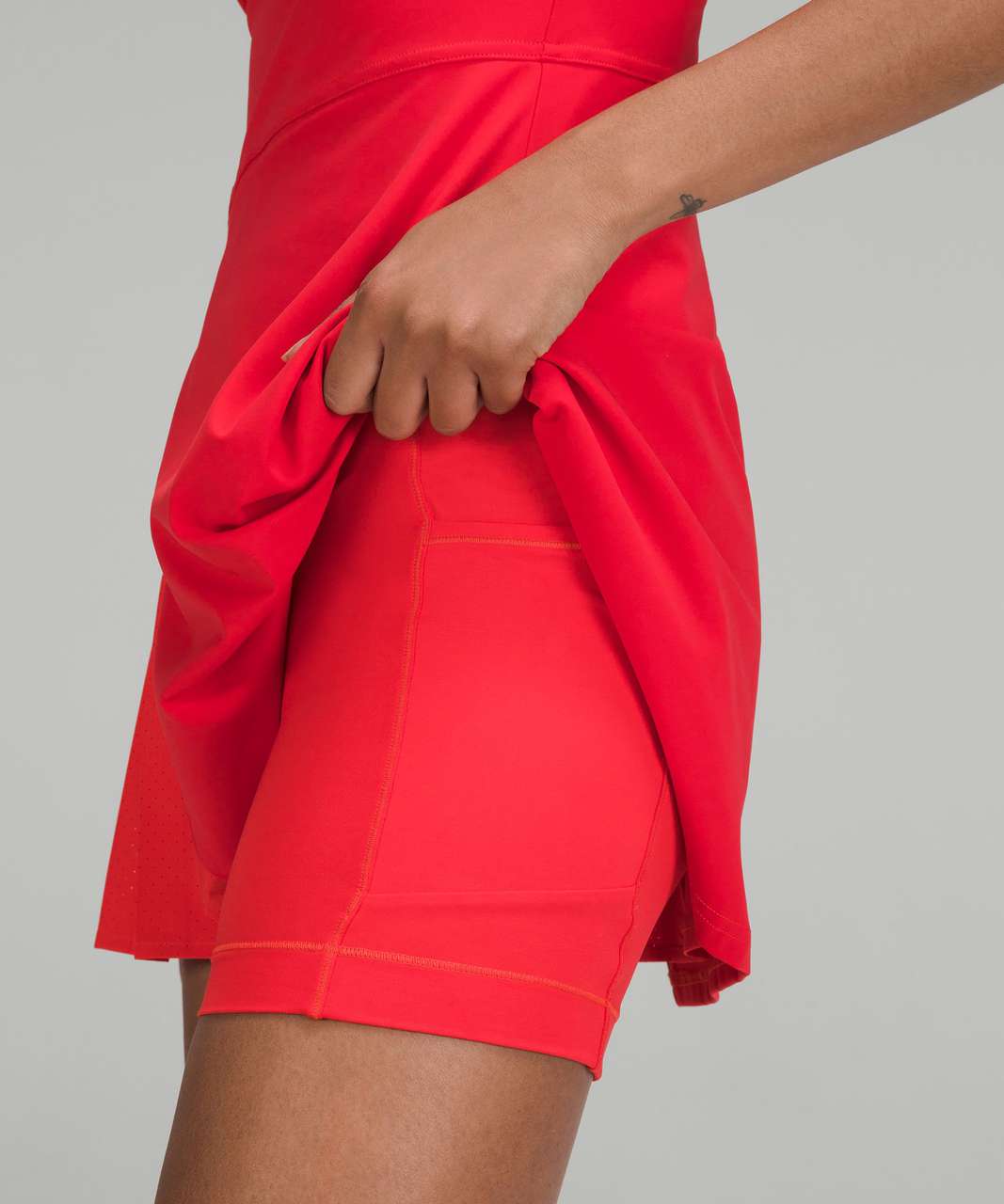 Lululemon Nulux Asymmetrical Tennis Dress - Carnation Red / Carnation Red