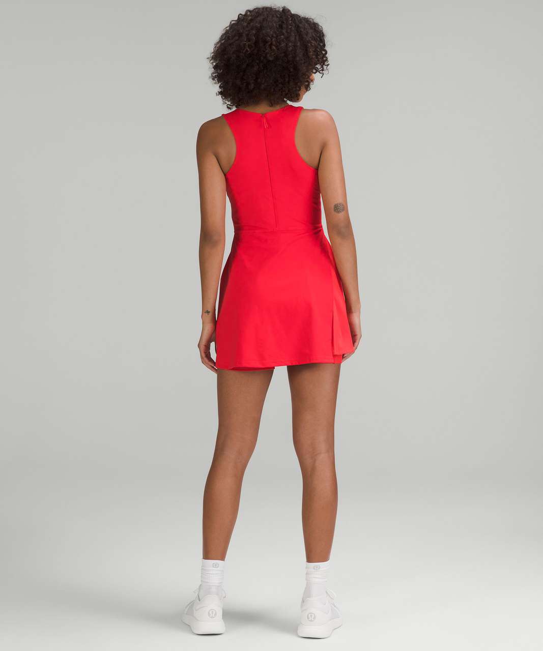 Lululemon Nulux Asymmetrical Tennis Dress - Carnation Red / Carnation ...