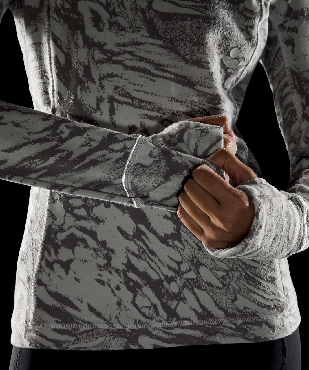 Lululemon Its Rulu Run Half Zip - Liquidize Camo Duo Jacquard Vapor Gull  Grey - lulu fanatics