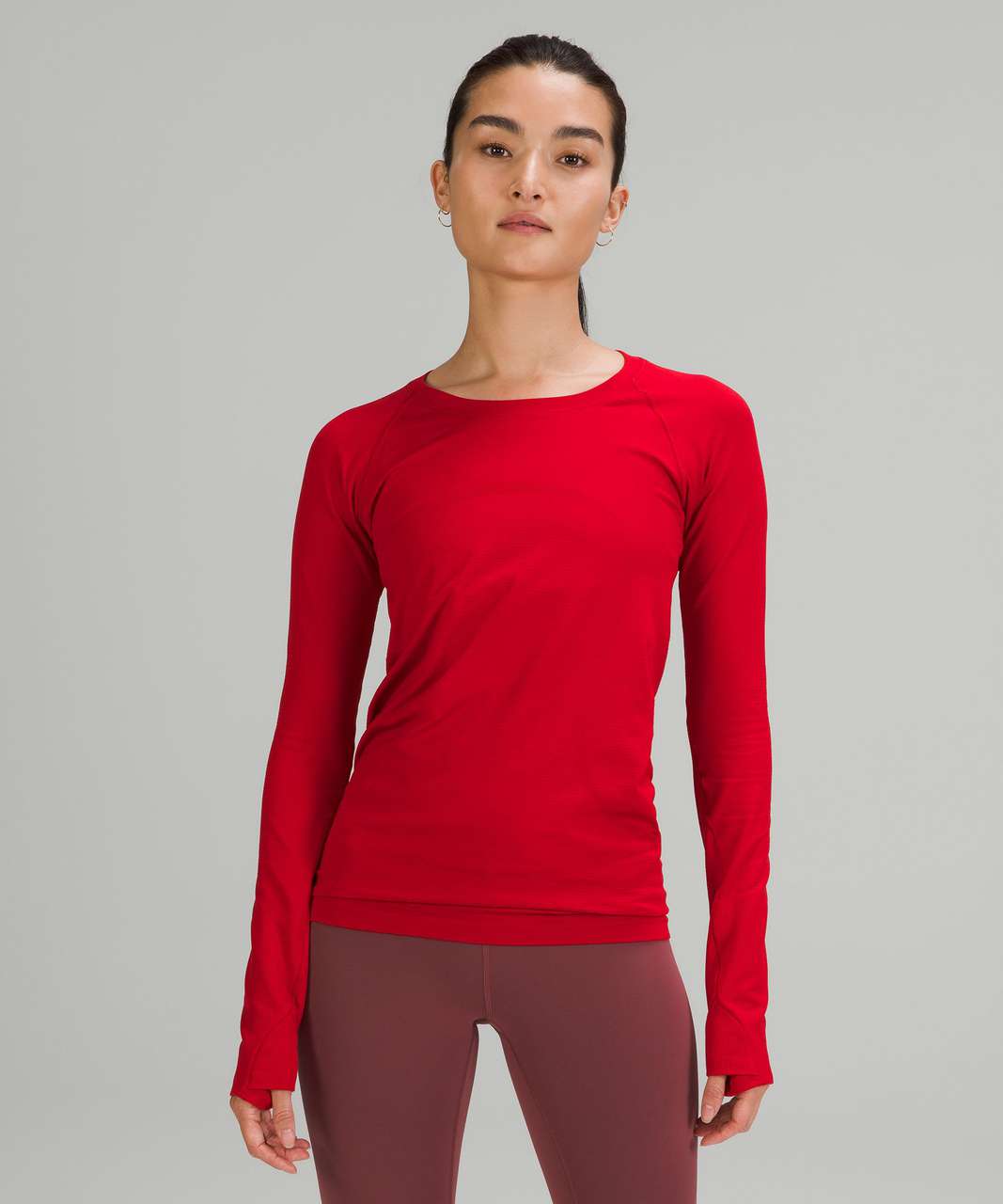 Lululemon Muscle Love Long Sleeve - Autumn Red - lulu fanatics