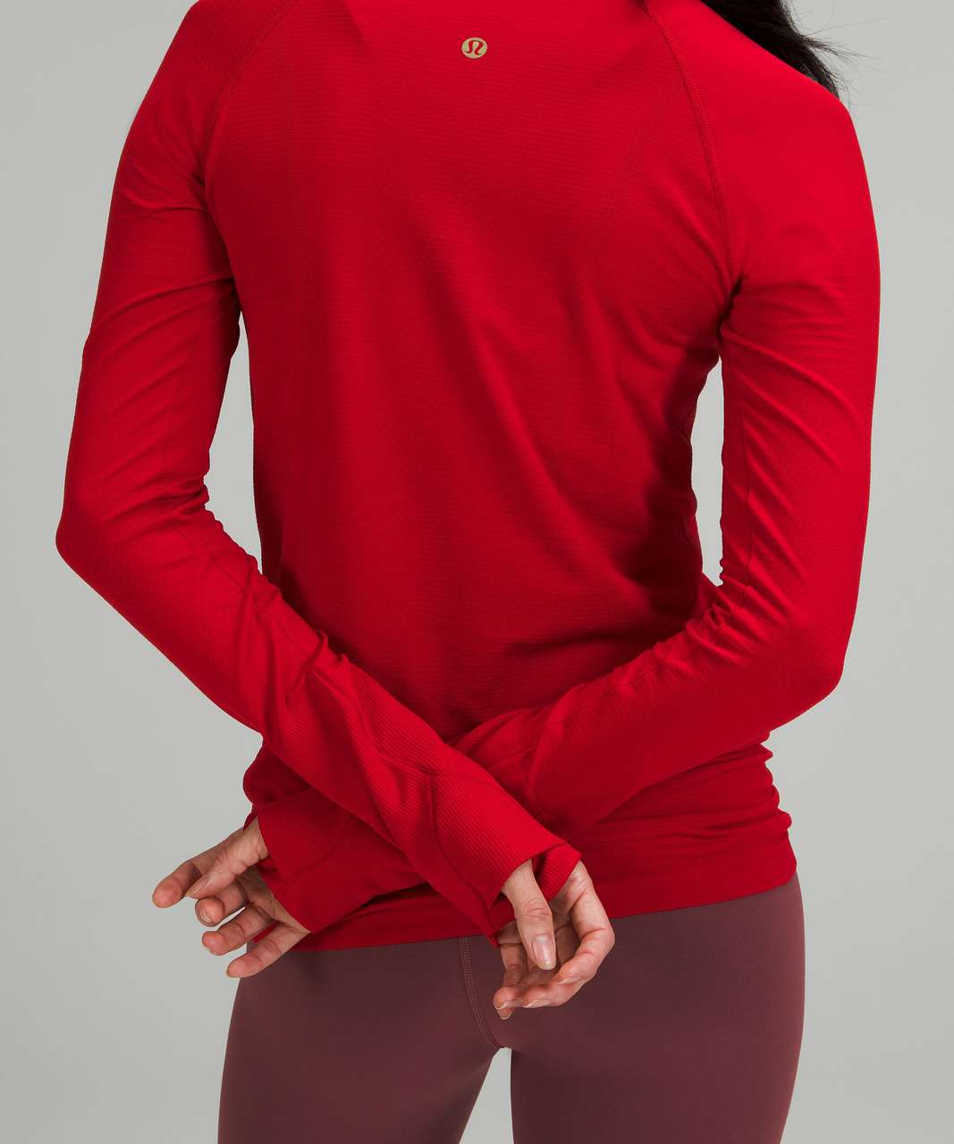 Lululemon New Year Swiftly Tech Long Sleeve Shirt 2.0 *Race Length - Rabbit  All Over Print Ripened Raspberry / Red Merlot - lulu fanatics