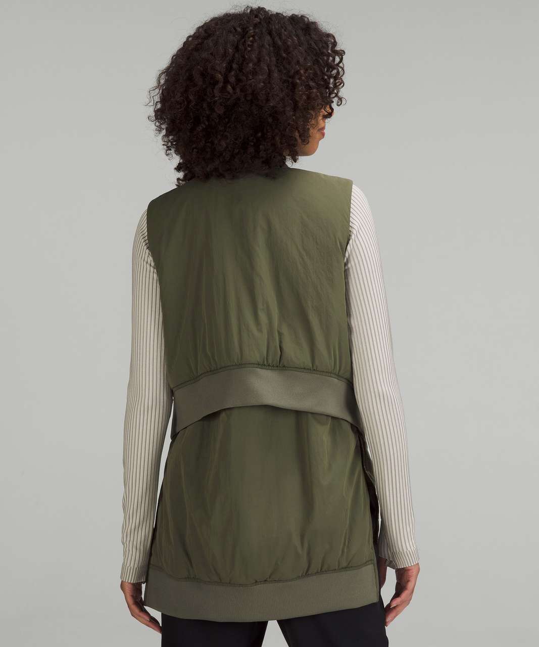 Lululemon Long Insulated Bomber Vest - Medium Olive