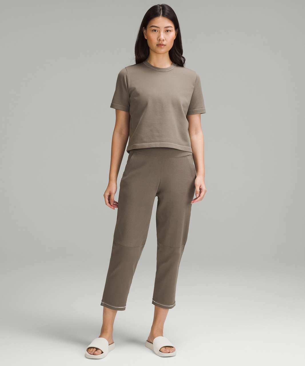 Lululemon Relaxed-Fit High-Rise Knit Cropped Pants 24 - Bone