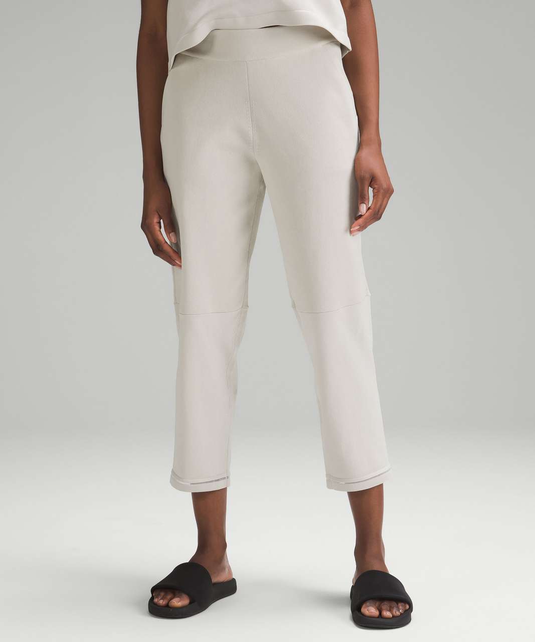 Lululemon Relaxed-Fit High-Rise Knit Cropped Pants 24" - Bone