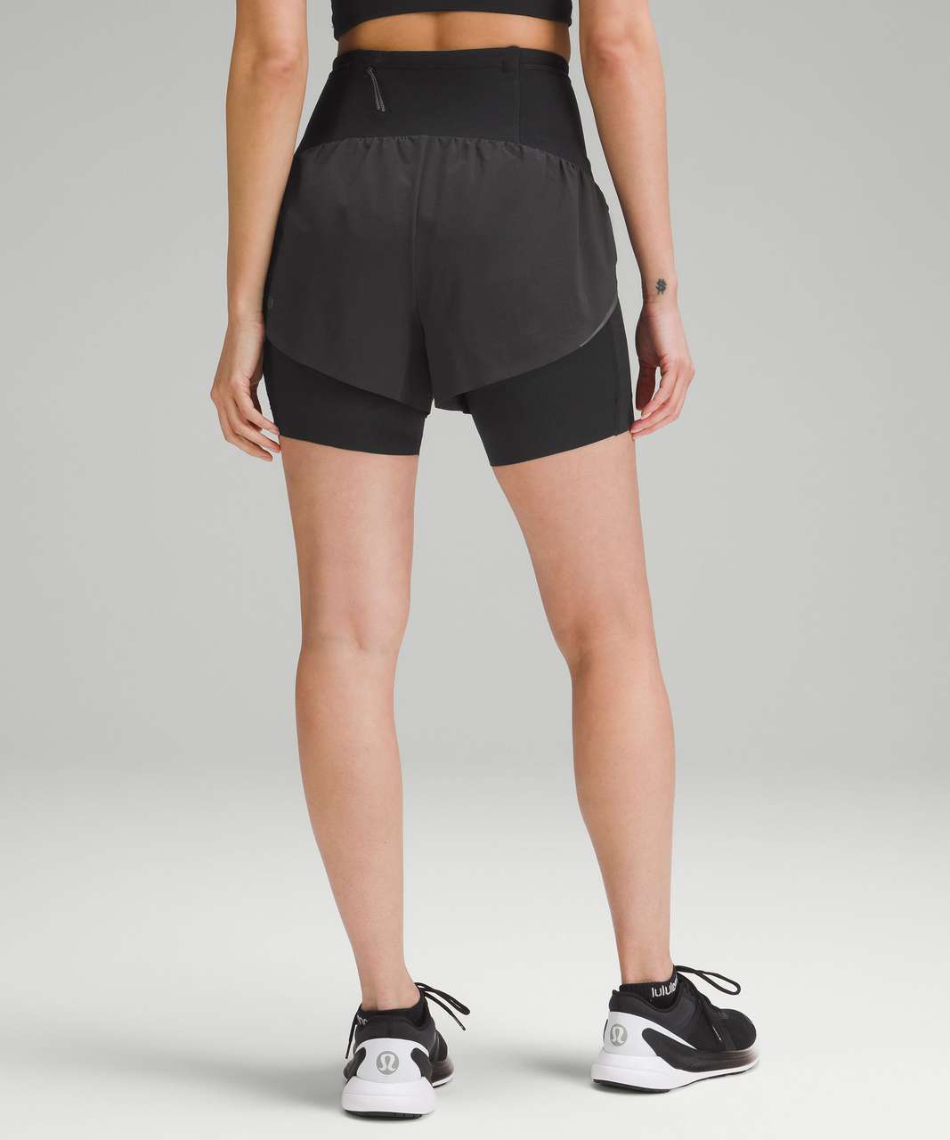 Lululemon SenseKnit Composite High-Rise Running Short - Black