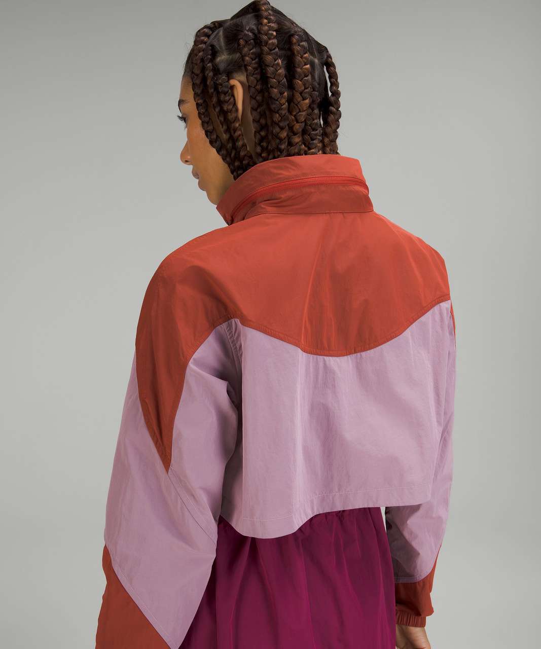 Lululemon Evergreen Full-Zip Long Jacket - Red Rock / Pink Peony / Pomegranate