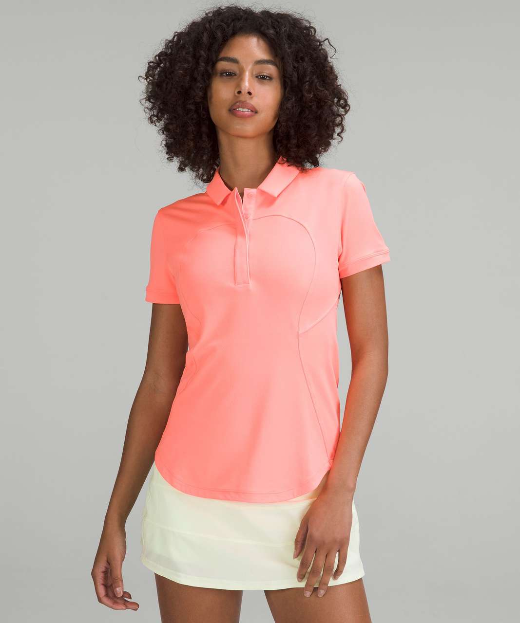 Lululemon Quick-Dry Short Sleeve Polo Shirt - Sunset