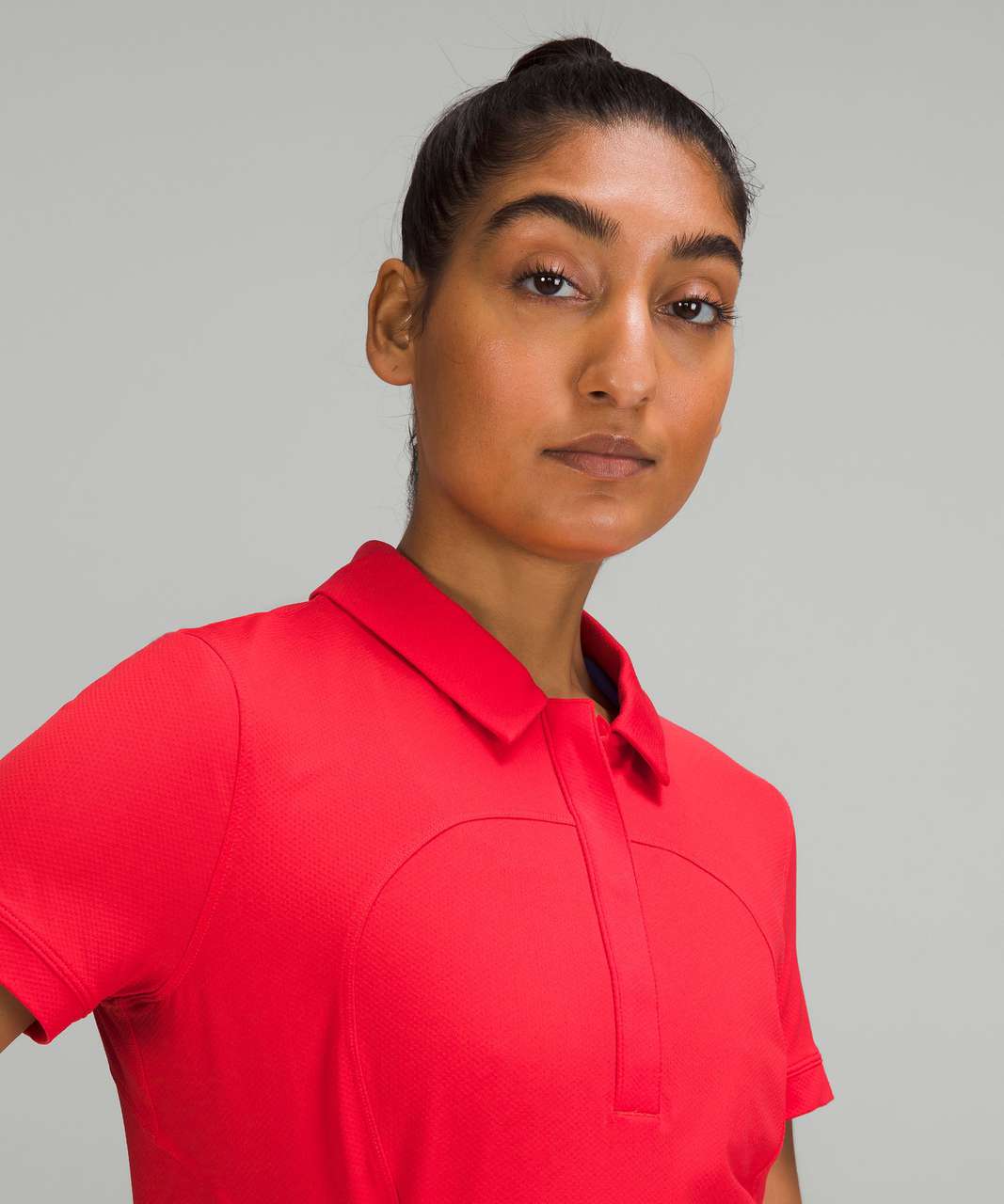 Lululemon Quick-Dry Short Sleeve Polo Shirt - Carnation Red