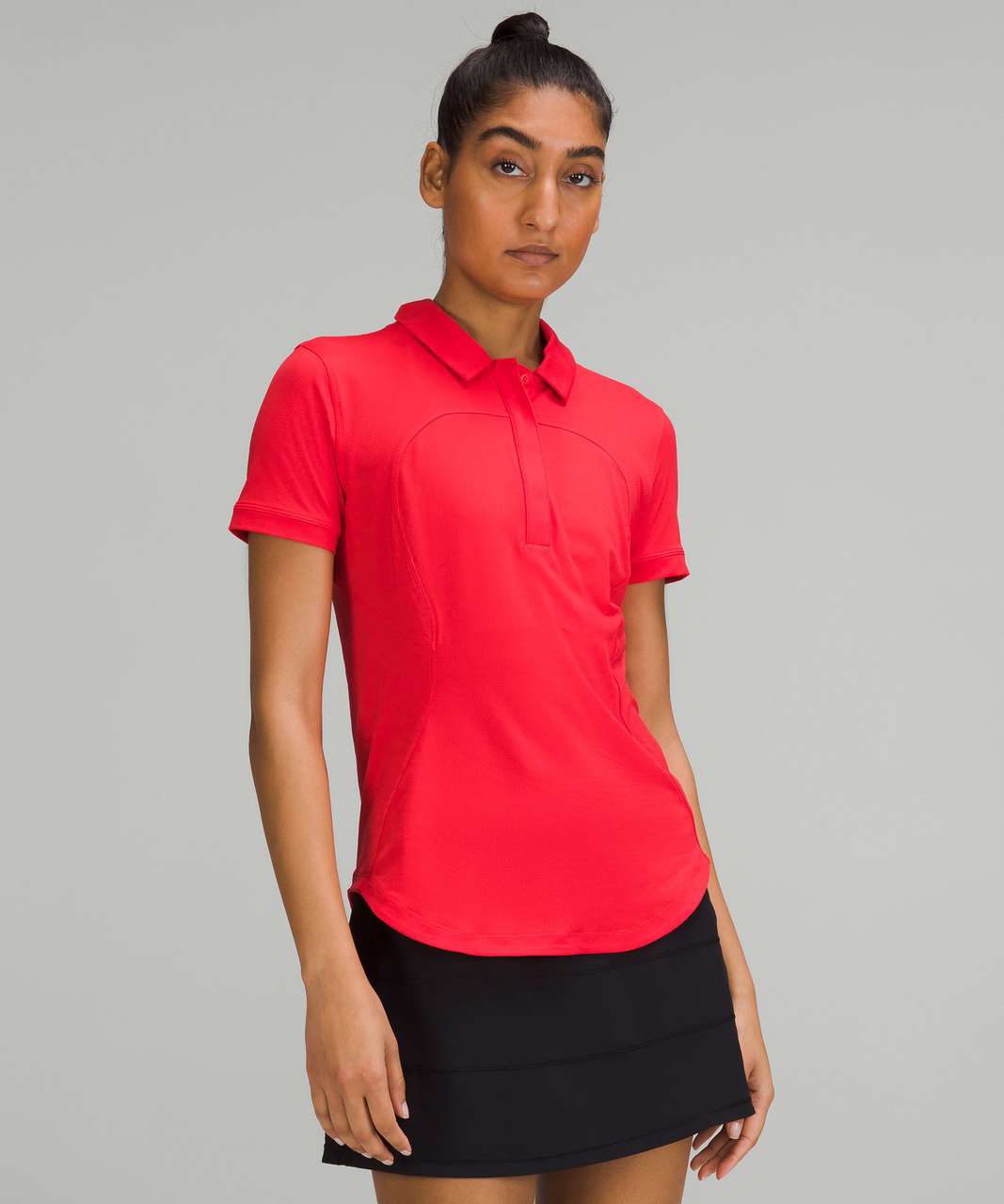 Lululemon Quick-Dry Short Sleeve Polo Shirt - Carnation Red