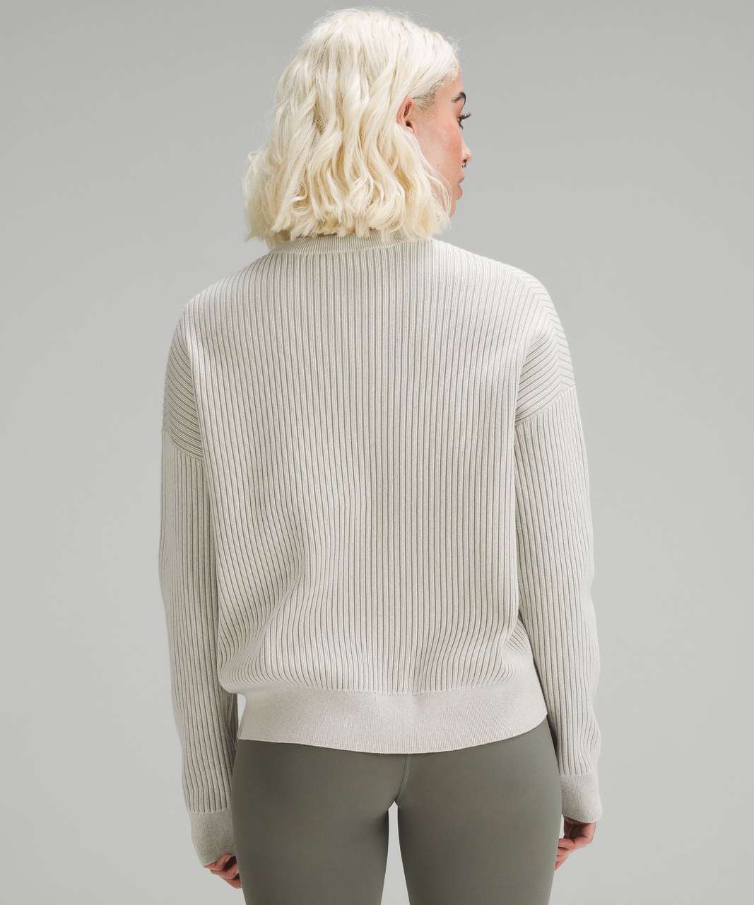 Lululemon Cotton-Blend Ribbed Sweater - Bone / Raw Linen