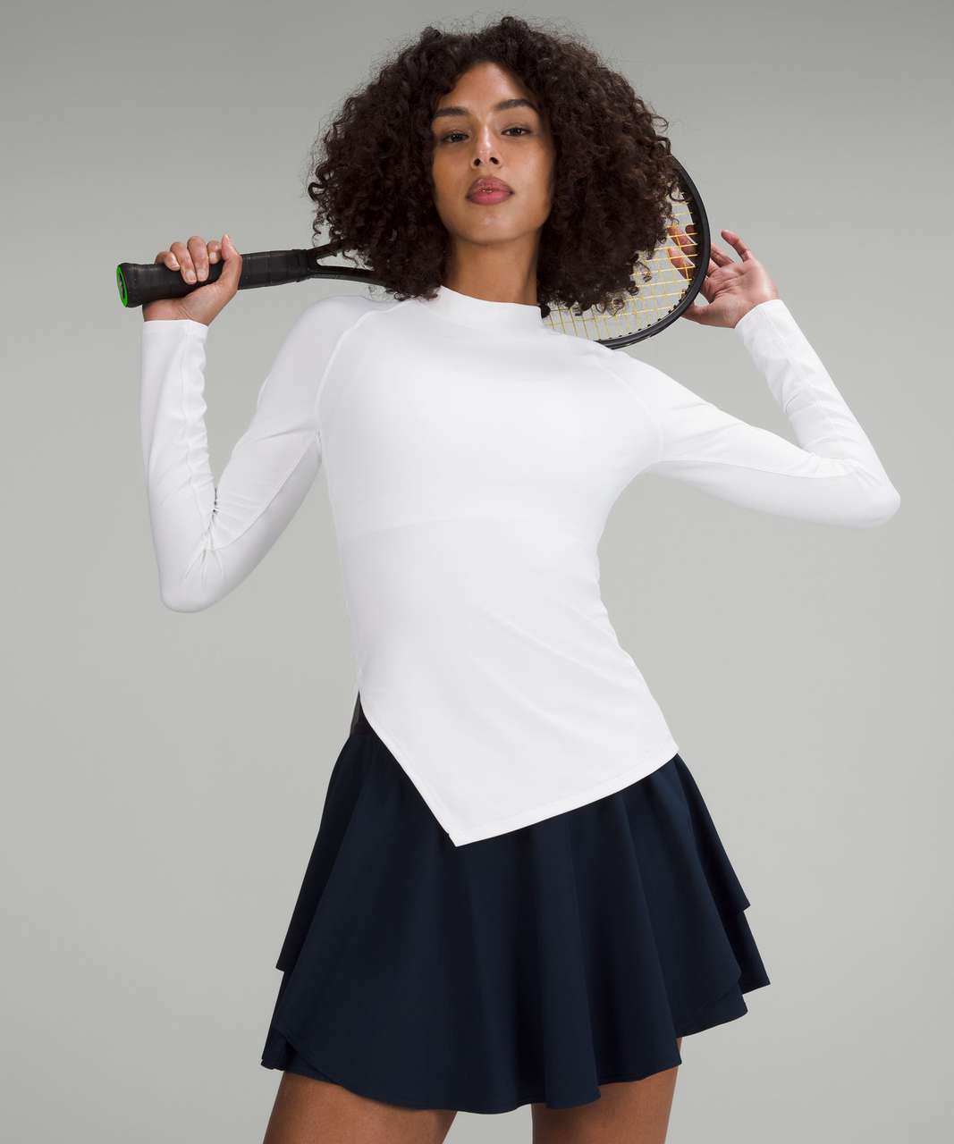 Lululemon Nulux Asymmetrical Tennis Long Sleeve Shirt - White