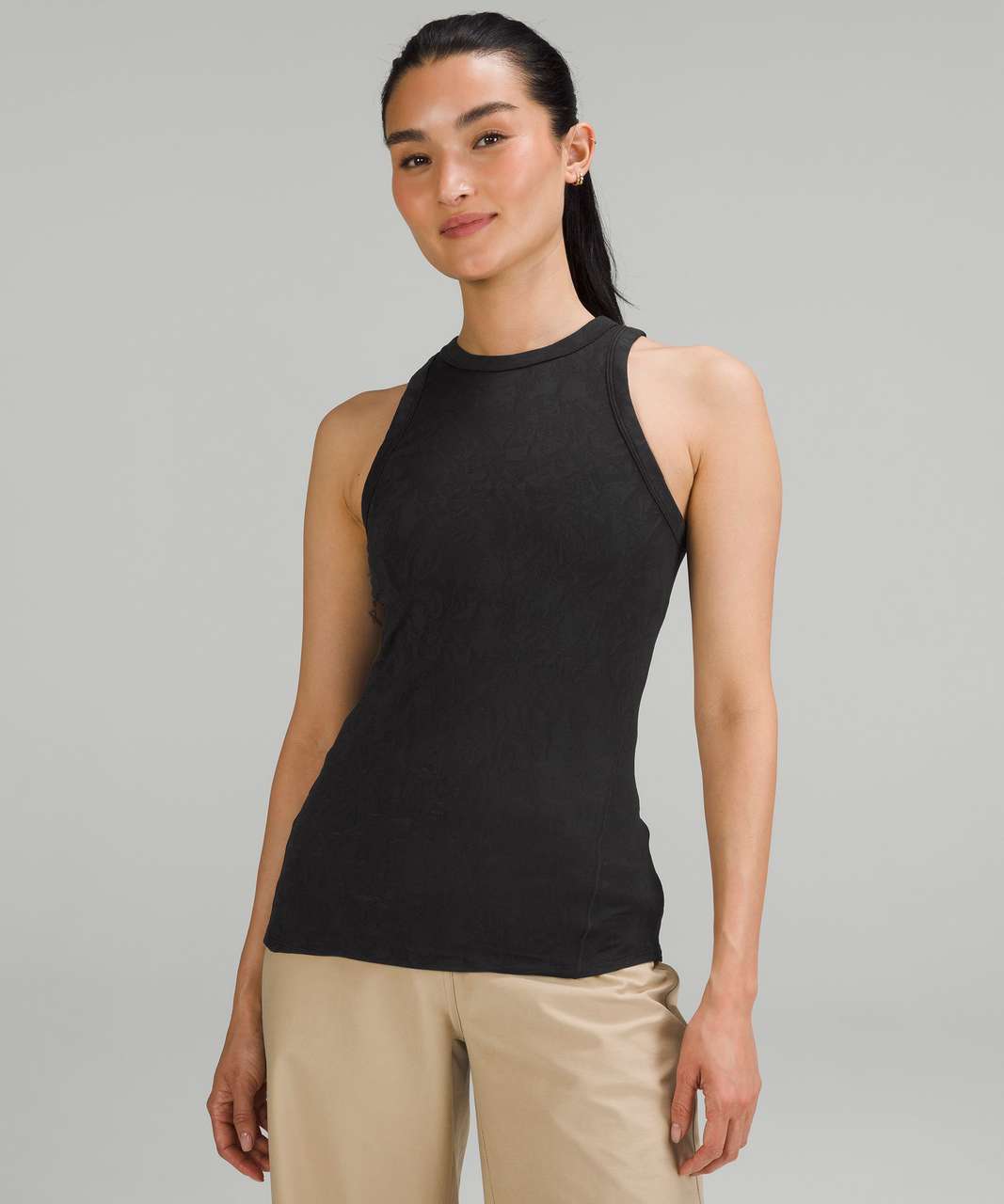 Lululemon Hold Tight Tank Top *Jacquard - Crumple Mini Jacquard Black