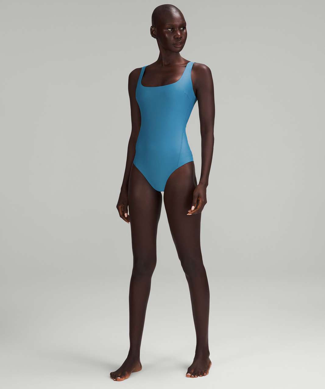 Waterside Square-Neck One-Piece Swimsuit