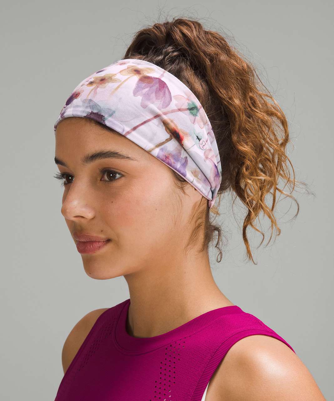 Lululemon Womens Fringe Fighter Headband *Nulu - Mood Wash Floral