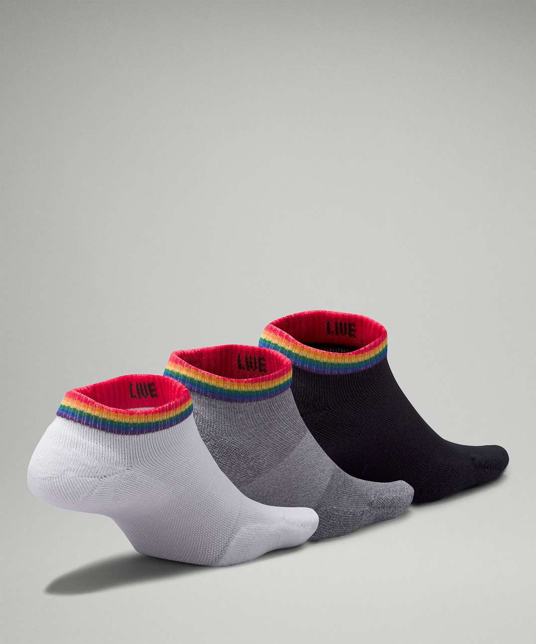 Lululemon Womens Daily Stride Comfort Ankle Sock *3 Pack - White / Heather Grey / Black (First Release)