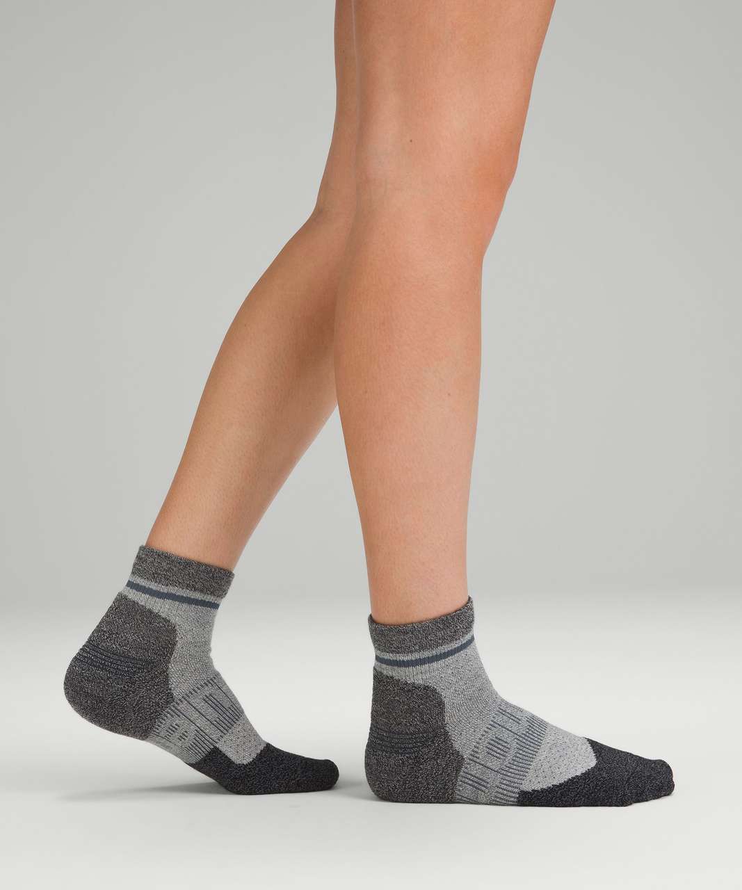 Lululemon Womens Power Stride Hiking Ankle Sock - White Opal / Iron Blue -  lulu fanatics