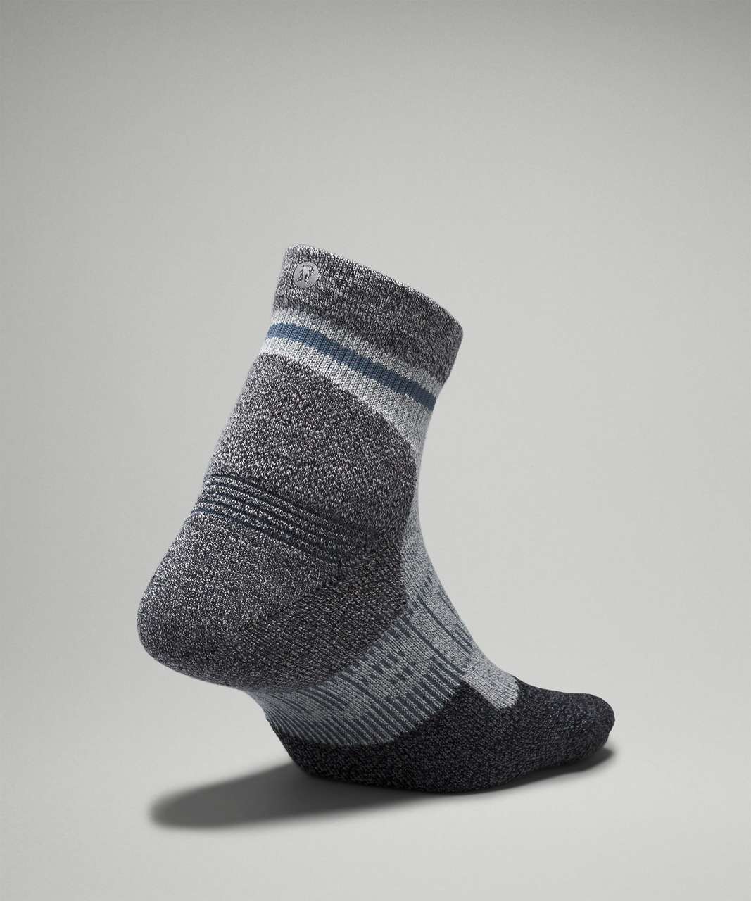 Lululemon Womens Power Stride Hiking Ankle Sock - White Opal / Iron Blue