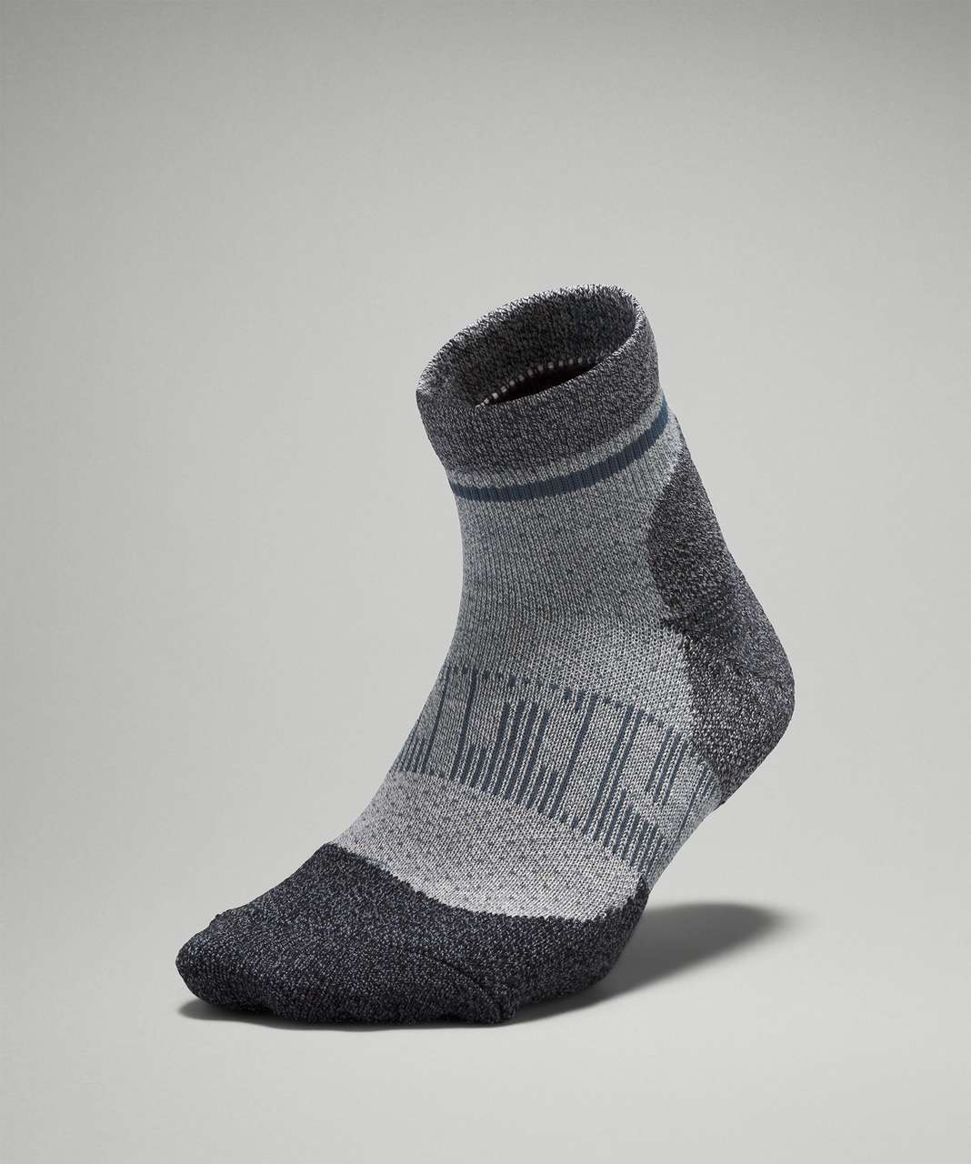 Lululemon Womens Power Stride Hiking Ankle Sock - White Opal / Iron Blue