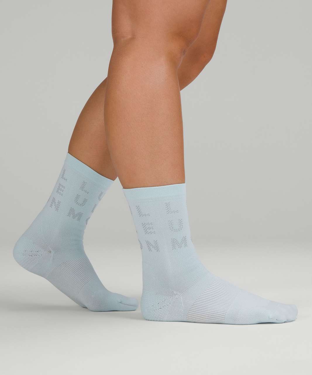 Lululemon Womens Power Stride Crew Sock *Reflective - Powder Blue