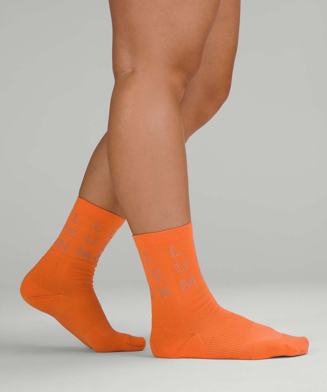 Lululemon Womens Power Stride Crew Sock *Reflective - Orange Frappe