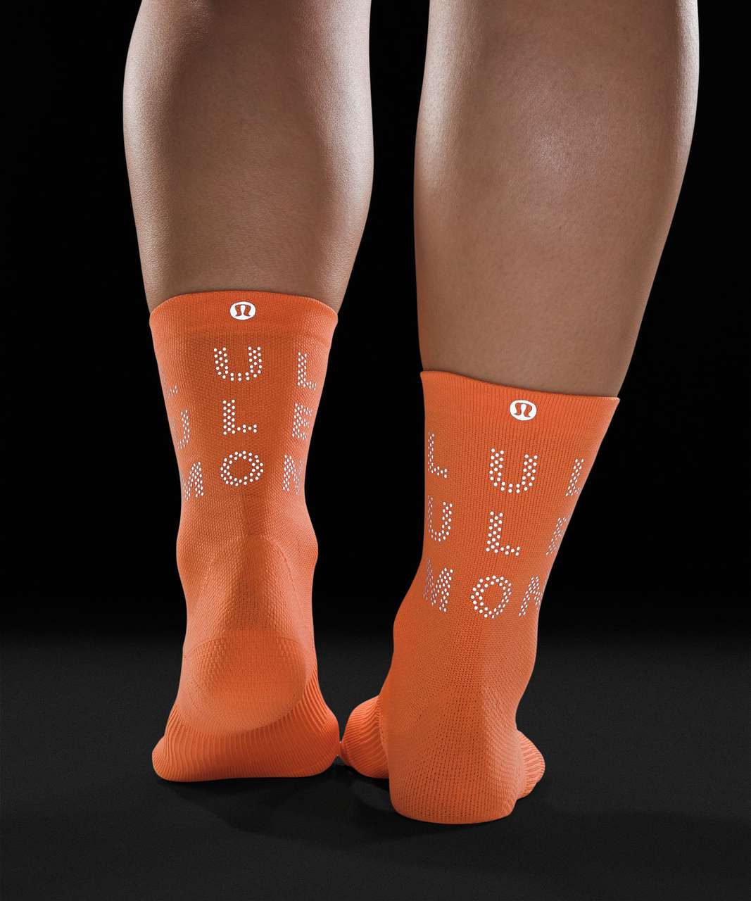 Lululemon Womens Power Stride Crew Sock *Reflective - Orange Frappe