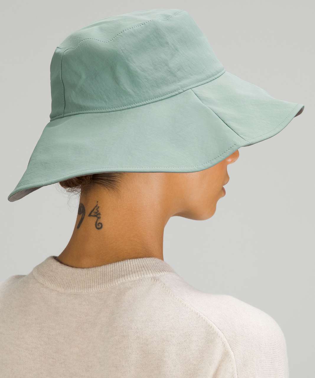 Lululemon Womens Wide Brim Logo Bucket Hat - Tidewater Teal