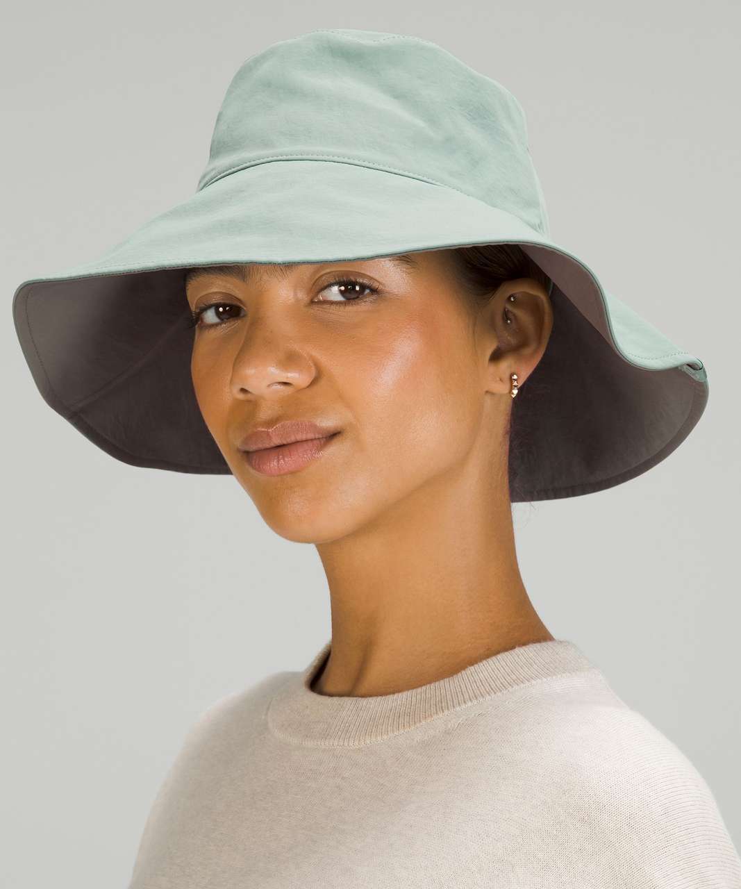 Lululemon Womens Wide Brim Logo Bucket Hat - Tidewater Teal - lulu fanatics