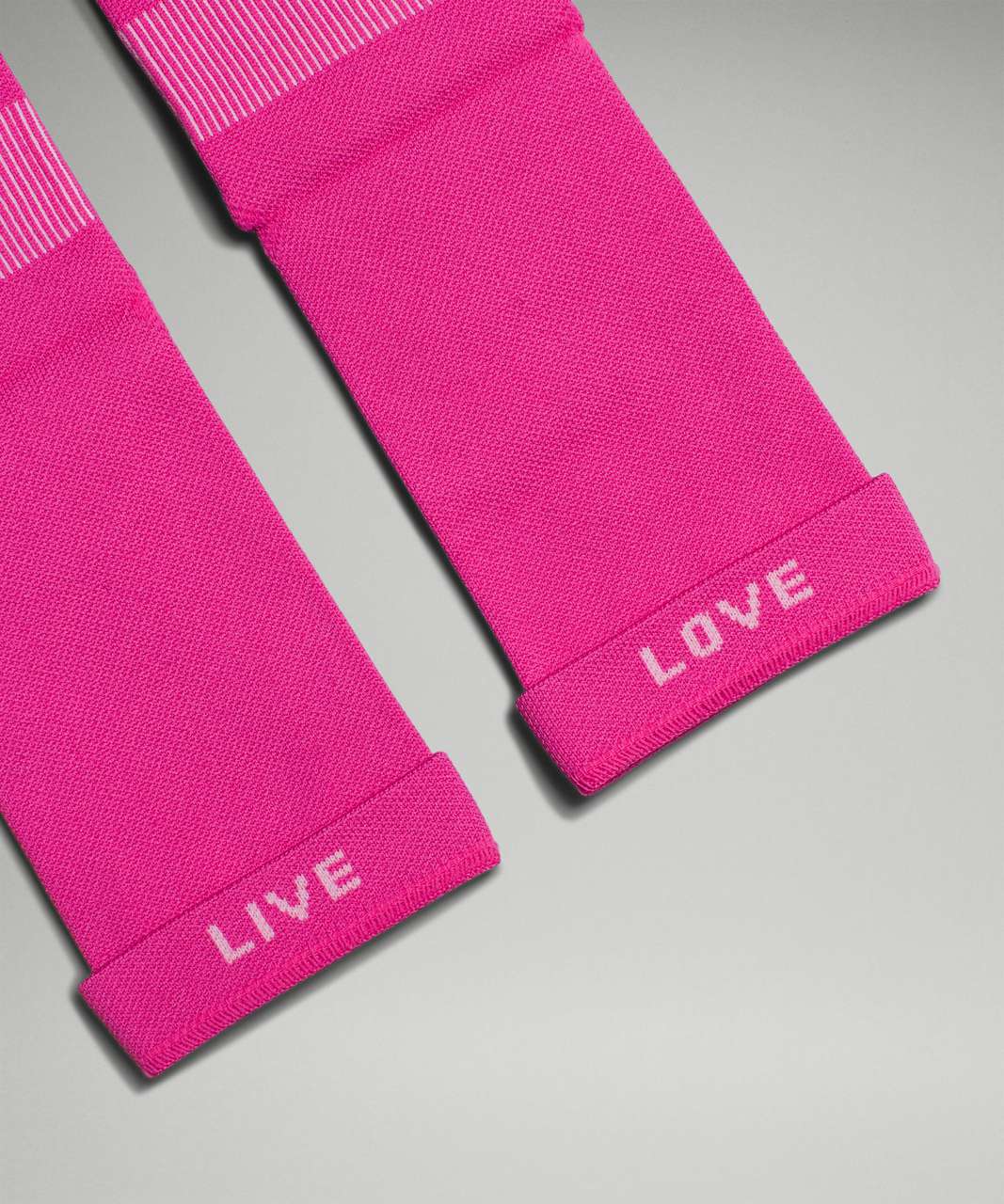 Lululemon Womens Power Stride Crew Sock 3 Pack - Sonic Pink / White / Solar Orange