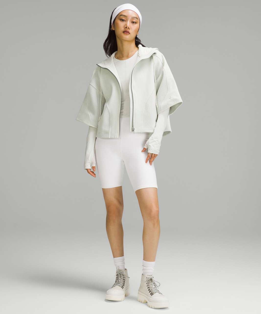 Lululemon Mixed Fabric Full-Zip Hoodie - Bone