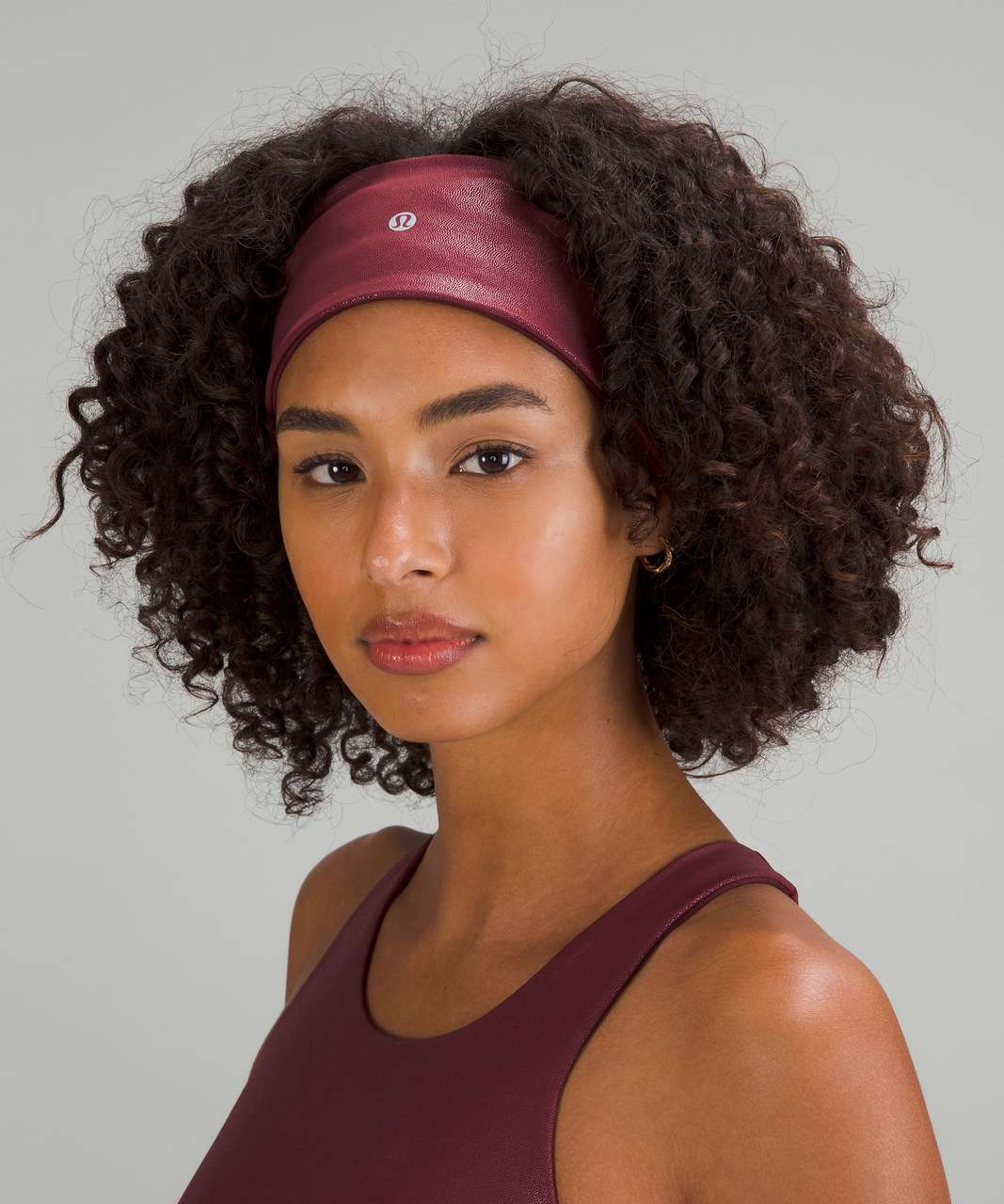 Lululemon Womens Wunder Train Headband *Foil - Radiate Foil Print Red Merlot