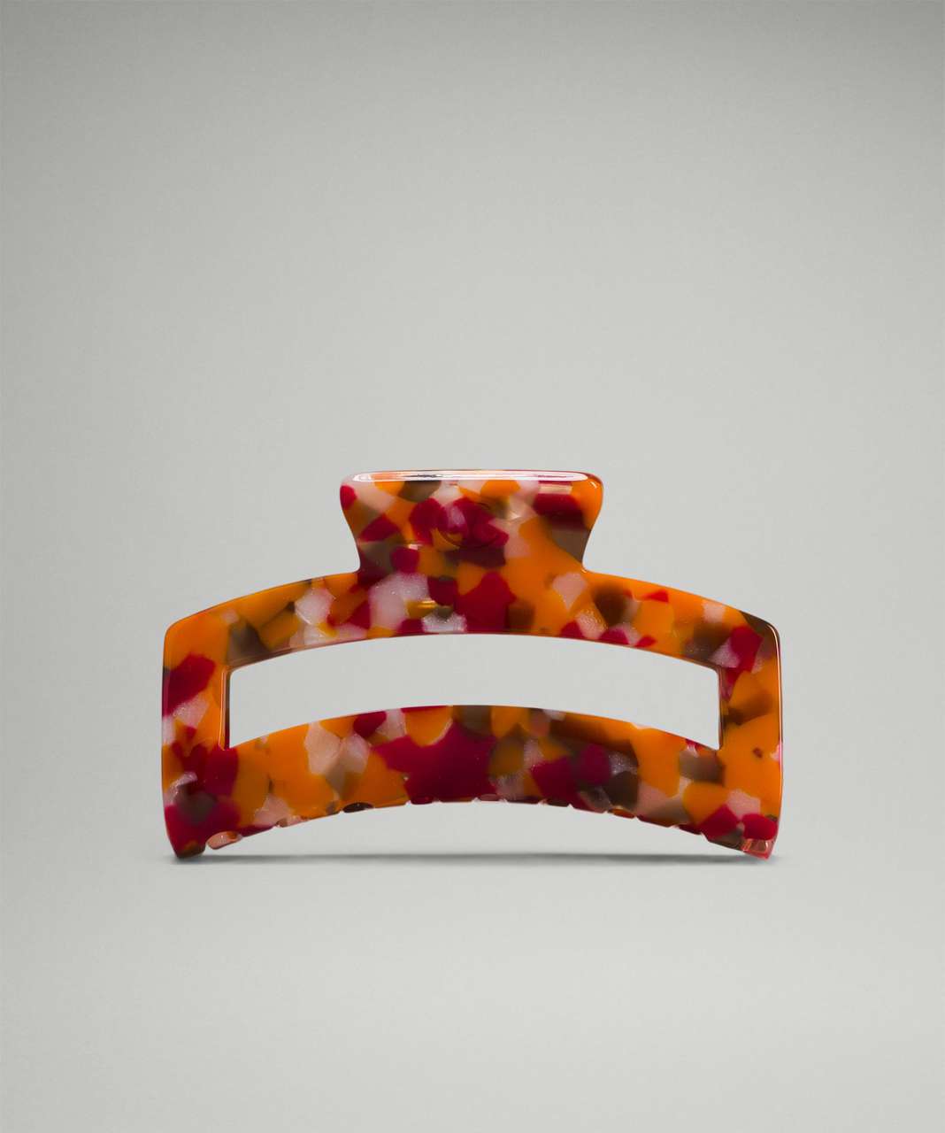 Lululemon Large Claw Hair Clip - Orange Frappe / Dark Red / Bronze Green / White