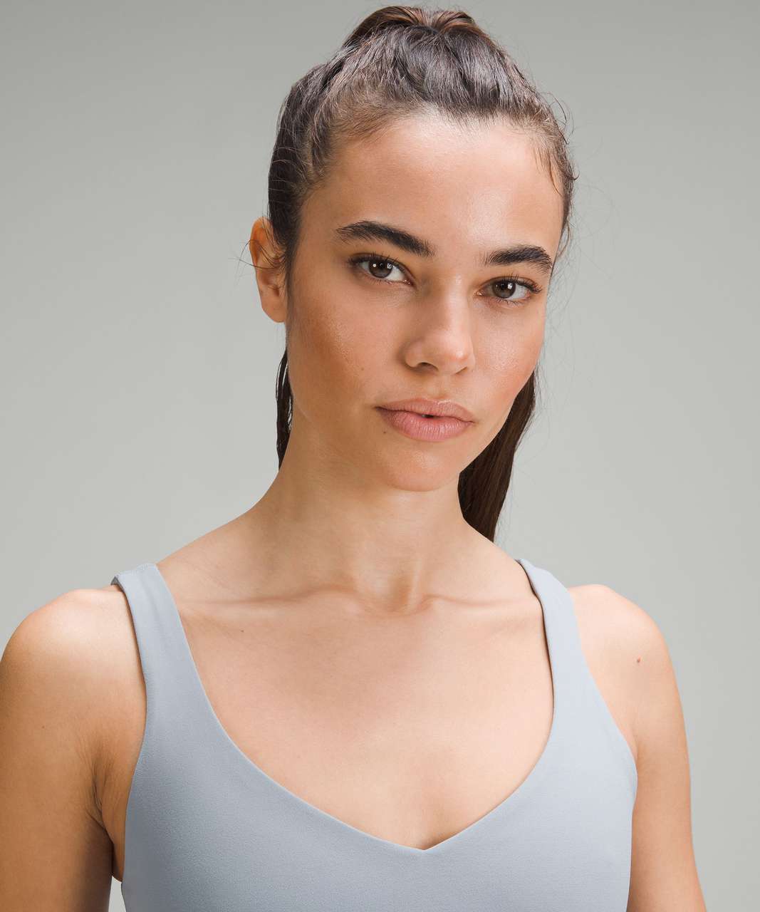 NEW LULULEMON ALIGN Tank Crop Bra Top Chambray Blue Yoga Gym Size