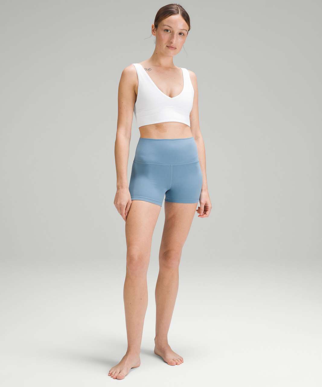 Lululemon Align Asymmetrical Bra *Light Support, C/D Cup - White - lulu  fanatics