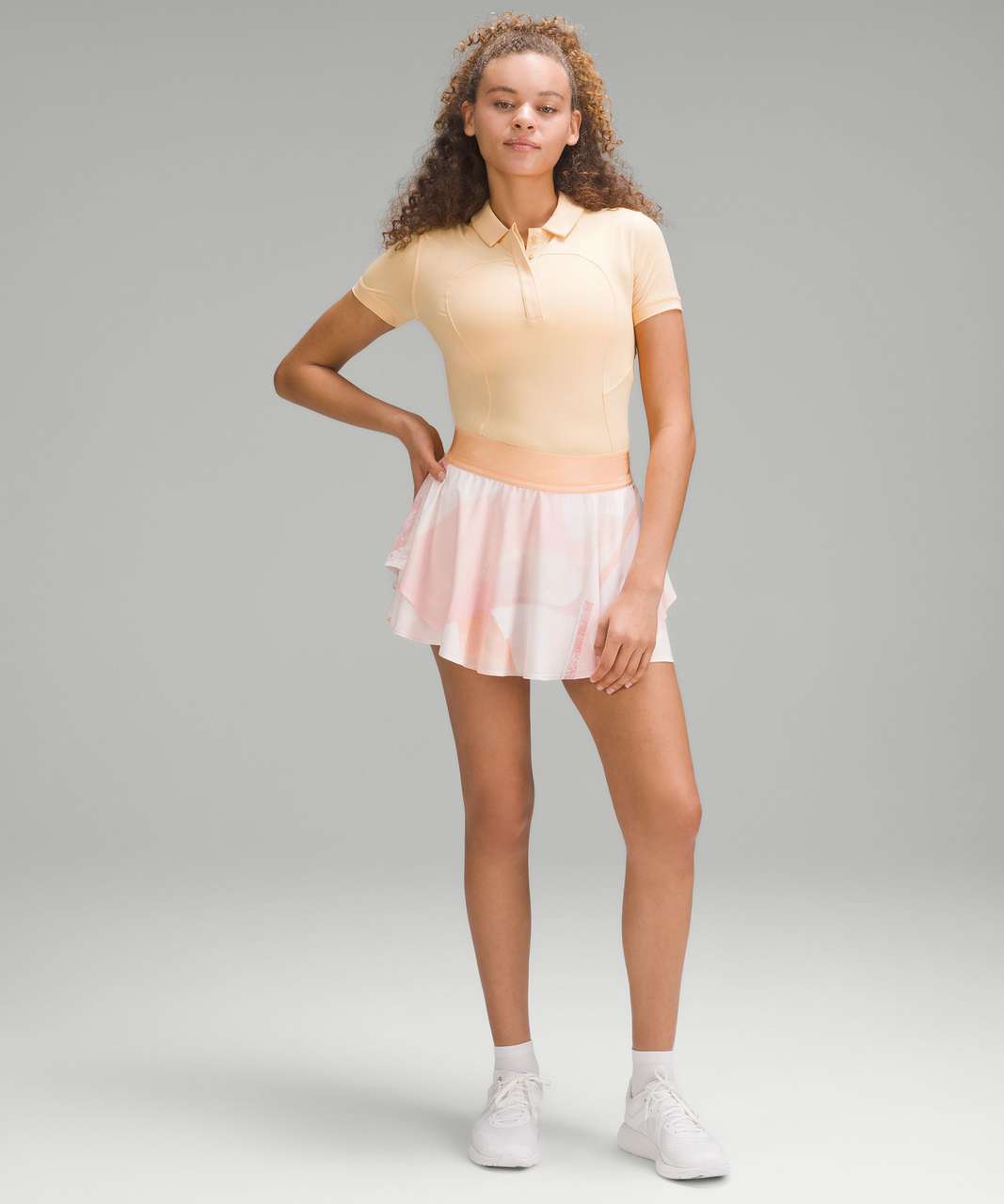 Lululemon Quick-Dry Short-Sleeve Polo Shirt - Summer Glow Lululemon Quick-Dry Short-Sleeve Polo Shirt - Summer Glow