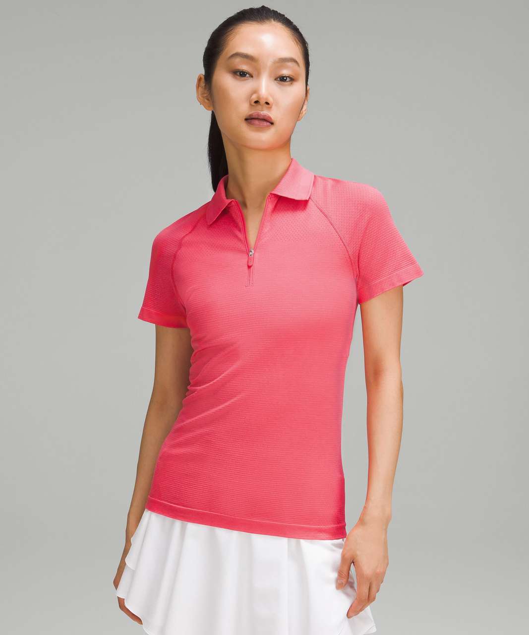 Lululemon Swiftly Tech Short-Sleeve Half-Zip Polo Shirt - Lip Gloss / Lip Gloss