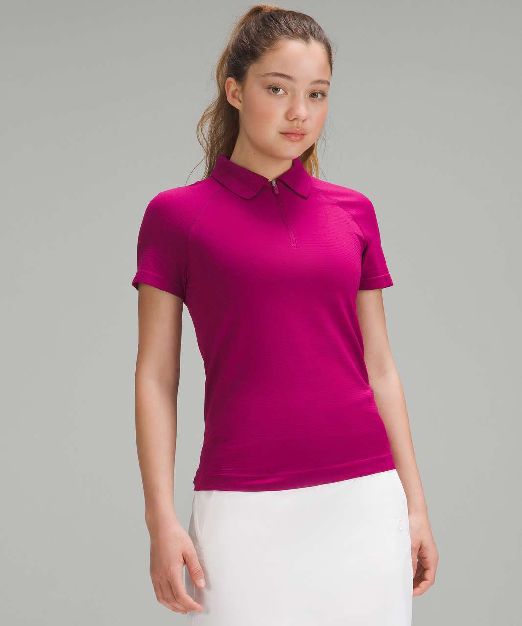 Lululemon Swiftly Tech Short-Sleeve Half-Zip Polo Shirt - Magenta Purple / Magenta Purple