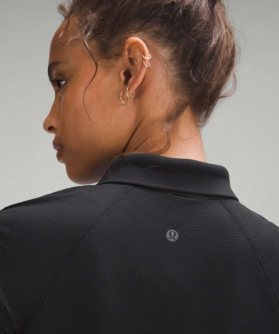 Lululemon Swiftly Tech Short-Sleeve Half-Zip Polo Shirt - Black / Black
