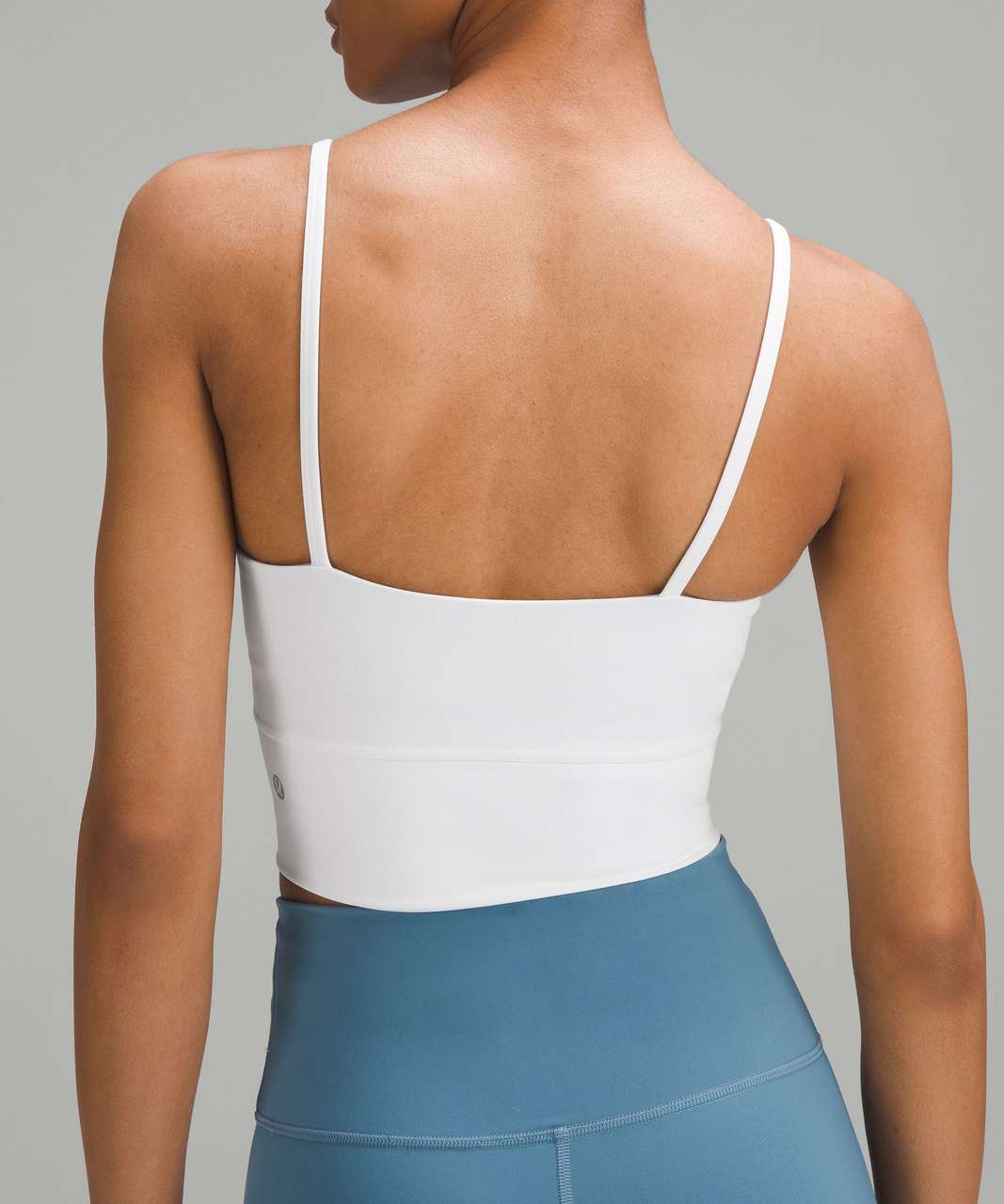 lululemon Wunder Train Strappy Racer C/D Cup - Sport-BH mit leichter  Stützkraft - white/weiß 