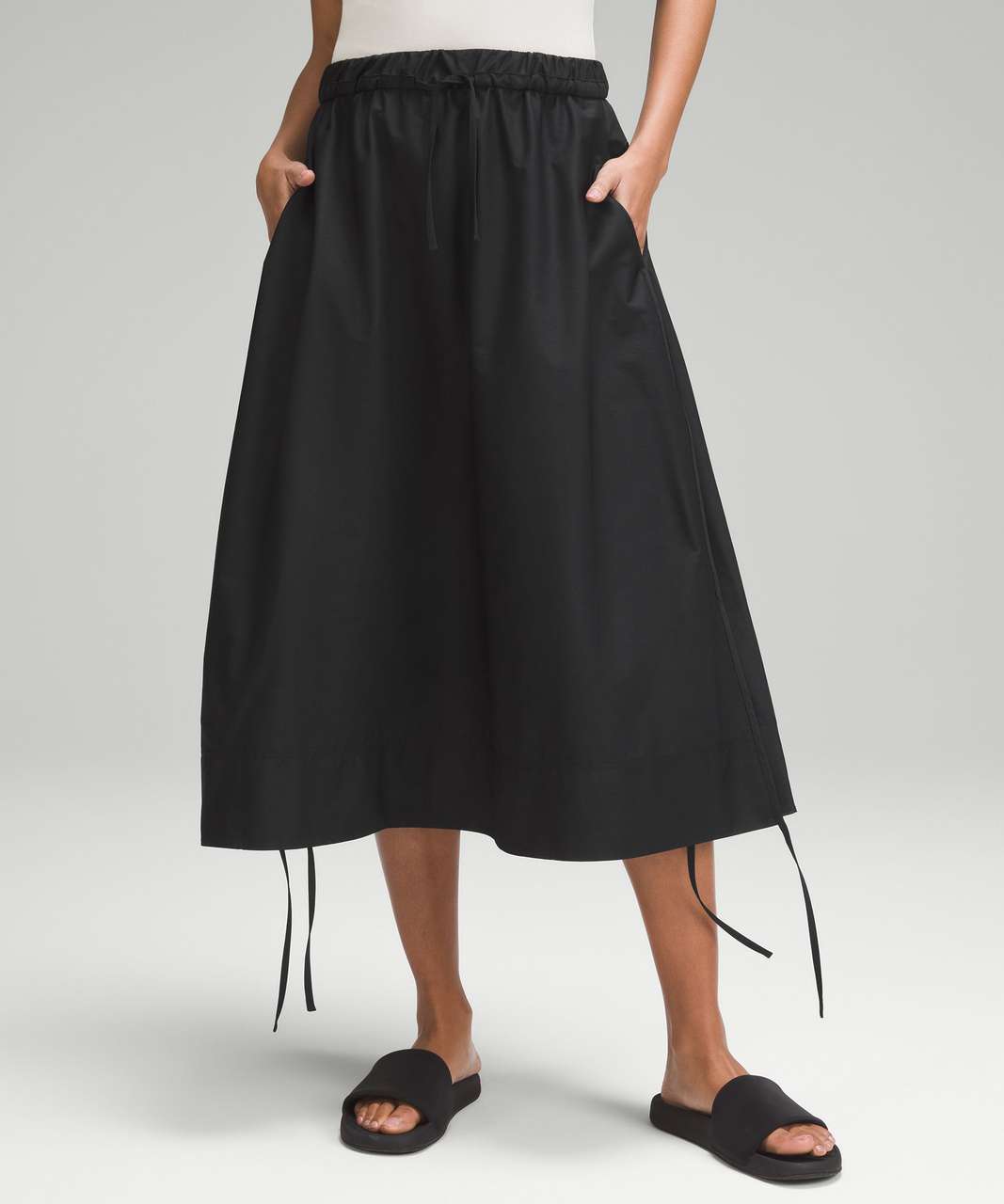 Lululemon High-Low Side Slit Super-High-Rise Skirt - Black - lulu fanatics