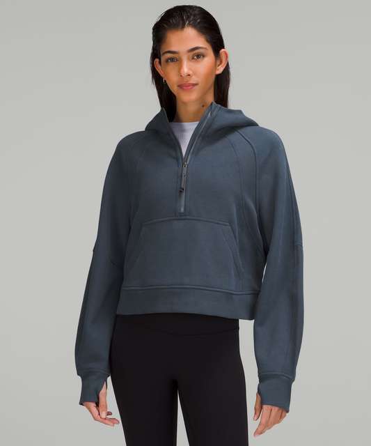 Lululemon Scuba Oversized Half-Zip Hoodie - Heathered Speckled Black - lulu  fanatics