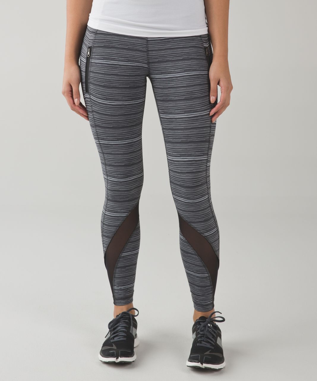 Lululemon Inspire Tight II - Splatter White Black / Black - lulu fanatics