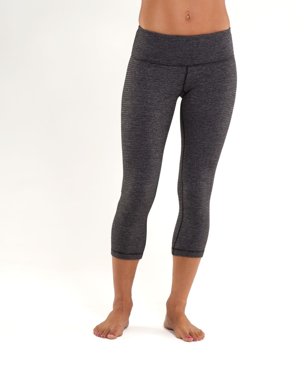 Lululemon Wunder Under Crop III - Heathered Slate - lulu fanatics