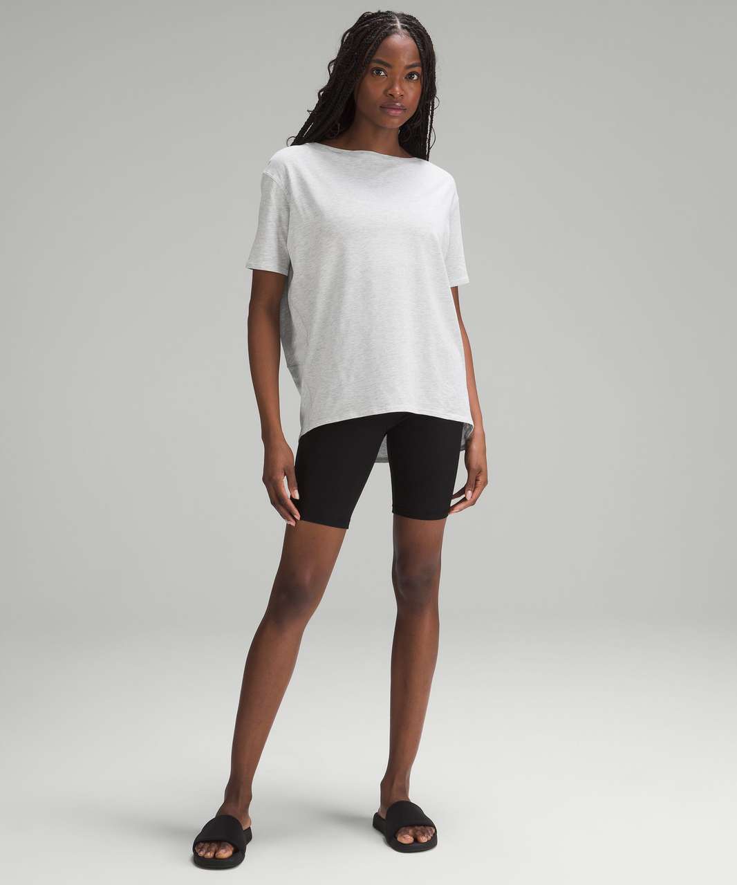 Lululemon Back in Action Short-Sleeve Shirt - Heathered Core Ultra Light Grey